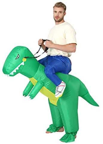FXICH Aufblasbare Dinosaurier Kostüm für Erwachsene, Dinosaurier Kostüm für Halloween,Erwachsene Dinosaurier Kostüm 150-190cm,inflatable dinosaur costume