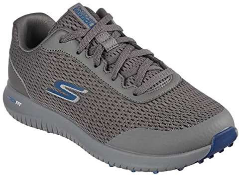 Skechers Go Golf MAX 2 Fairway 3 - Zapatillas Deportivas para Hombre, Textil carbón con Ribete Azul Marino, 44 EU