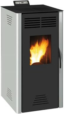 Poele a granulés modulable INVICTA Adrano - 7,3 kW - Rendement 88,7% - Gris