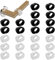 24 Stück Türklinkenpuffer Türgriff Schutz,Transparente & Schwarz Türstopper Klinke,hochelastische weiche Türgriff Stopper,Türklinken Schutz & Türstopper Türklinke zum Wandschutz