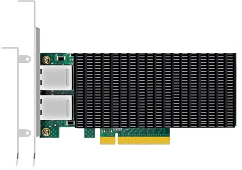 GLOTRENDS ST7318 Scheda di rete Ethernet 10Gb RJ45 a 2 porte compatibile con controller Intel X540, interfaccia PCIE 2.0 X8, supporto Windows 11/10/Windows Server/Linux/ESX/VMware ESXi
