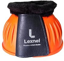 LEXNEL Gummistiefel, robuste Glockenstiefel für Pferde, hervorragender Hufschutz und Komfort, 1 Paar (Orange, X-Large)