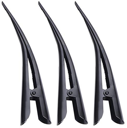 Haarspangen aus Metall, Entenschnabel Haarklemmen, Haarclips zum Stylen Abteilklammern Friseur Haarschmuck (3pcs)