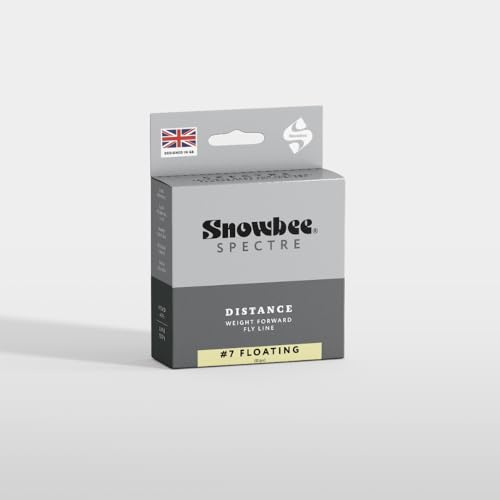 Snowbee XS-Plus Spectre Distance Fly Line – Ivory/Chartreuse - 120ft WF Design | Floating Fly Line for Long-Distance Casting, Freshwater & Saltwater Fishing, WF7