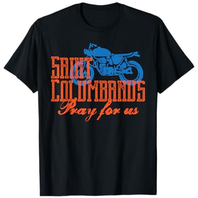 San Columbano Patrón de los Motociclistas Camiseta
