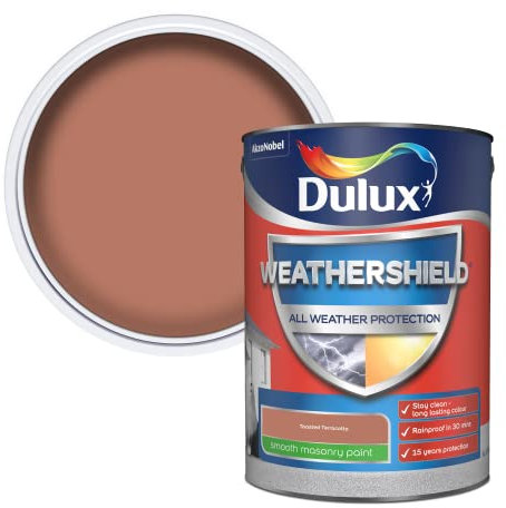 Dulux Weathershield Smooth Masonry Paint - Toasted Terracotta - 5L