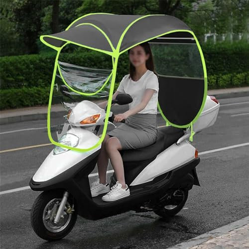 Trintion Motorcycle Sun shade Cover Motorcycle Sun Shade and Rain Cover Universal Motor Scooter Umbrella Fully Enclosed Mobility Sun Shade Waterproof Transparent Scooter Umbrella for Car Bicycle