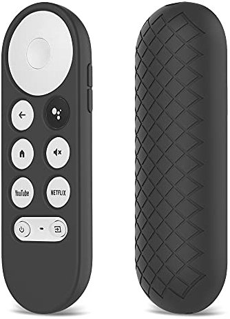 BeisDirect Funda de Silicona para Chromecast con Mando a Distancia Google TV, Funda Protectora a Prueba de Golpes para Mando a Distancia por Voz Google TV 2020 (Negro)