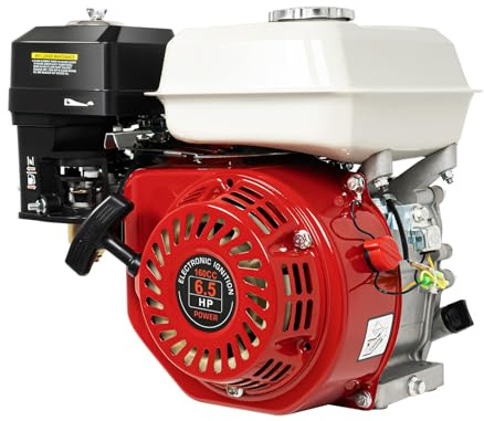 LIKARVA 4 Stroke Pull Start Petrol Engine, 6.5HP Horizontal Air Cooled Single Cylinder General Gas Engine Replaces Compatible for Honda GX160 OHV Air Cooled Pullstart 6.5HP 160CC (160cc)