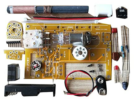 Tweovnai Kits de Bricolage 2P2 Tube éLectronique Lampe Simple Radio à Ondes Moyennes Kits Radio 2P3