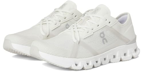 On Damen Cloud X 4 Ad Sneaker, Weiß/Wolf, 42 EU