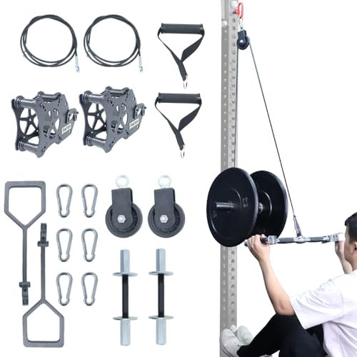 Kabelzug Pulley System seilzug Fitness Zubehör für Smith-Maschinen trizeps trainingsgerät Für Fitnessstudios, Passend für 1/2 Olympiahanteln und 2 Hantelscheiben