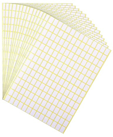 Foyscr 2940 pcs, 13 X 9 mm White Small Label Stickers, Removable Stickers, Matte Blank Rectangular Labels, Address, Price and Name Labels for Home, Office, Kitchen, Folders, Envelopes
