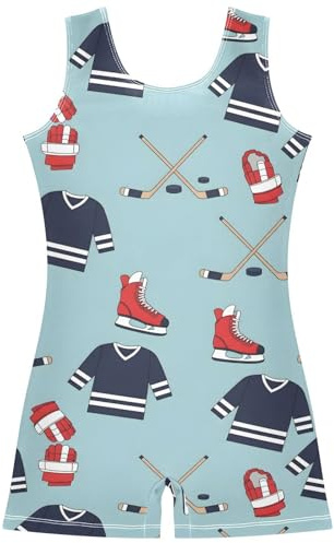 JULYTO Gymnastics Leotards for Girls With Shorts Hockey Glove Skate Tumbling Outfits Dance Unitards 2Y,