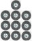 Grizzly Tools 10er Set Fugenbürste für Elektrische Fugenbürste EFB 402 Metall/Draht/runde Drahtbürste/Metallbürste