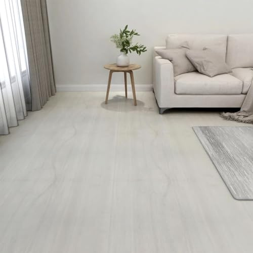 vidaXL 20x Planches de Plancher Autoadhésives Revêtements de Sol Salon Salle de Séjour Chambre Maison Antidérapant PVC 1,86 m² Crème