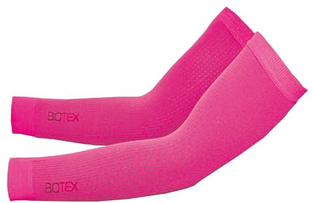 BIOTEX Manicotti Light Super Leggeri, Isolamento Termico e Traspirabilità per Braccia, Ideali per Sport Outdoor, Fucsia fluo, Taglia I