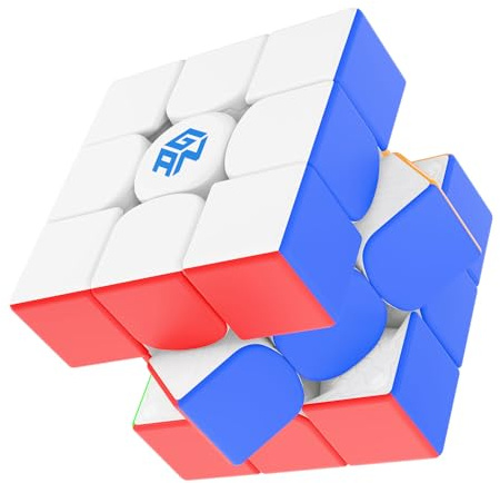 GAN 15 Maglev Zauberwürfel Magnetisch Speed Cube 3x3, Magischer Speed Cube, mit Flügelförmige Numerische IPG/GES+/Sichtbarer Magnet, Magic Cube Aufgerüstete Version