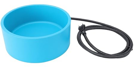 Vvikizy Bebedero Calentado del Animal Doméstico de la Calefacción Automática de la Capacidad Grande del Material Rugoso 3.2L del Cuenco del Agua para Al Aire Libre (Verde)