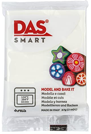 DAS Smart Oven Bake Modelling 57g Clay, White, For Professionals and Hobbyists