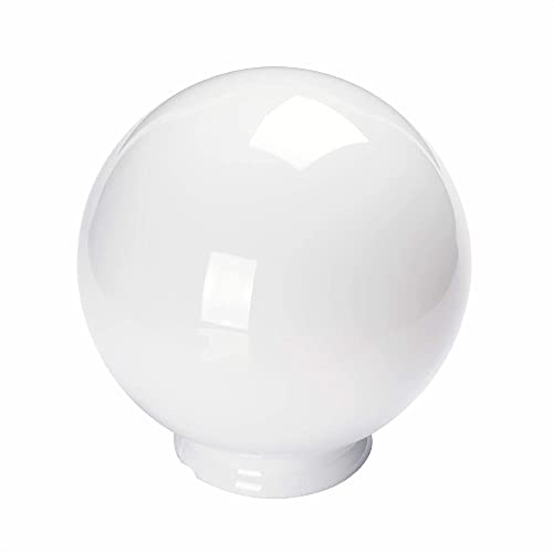 Sfera di vetro con foro in diverse misure, paralume con bordo di presa, paralume in vetro opale bianco lucido, di ricambio (Ø 150mm)