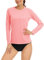 TACVASEN UV-Schutz Shirt Langarm Damen Sonnenschutz Sommer Gym Tops Bade Outdoor Angel UV Sun Protection Shirt (L, Rosa)(L,Rosa)