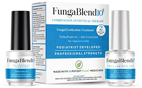 FungaBlend 10 - Fast Fungus Nail Treatment -Tolnaftate and Urea 42 Combination Antifungal Nail Gel - Foot Fungus Treatment Solution for Toe and Finger Nail Repair, Athletes Foot, Jock Itch, Ringworm
