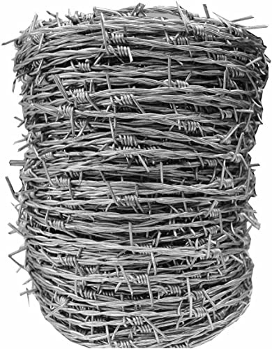 100m Galvanised Barbed Wire Livestock Paddock Field Garden Security Fencing 2.5mm Mild Steel or 1.6mm High Tensile (1.6mm x 100m)