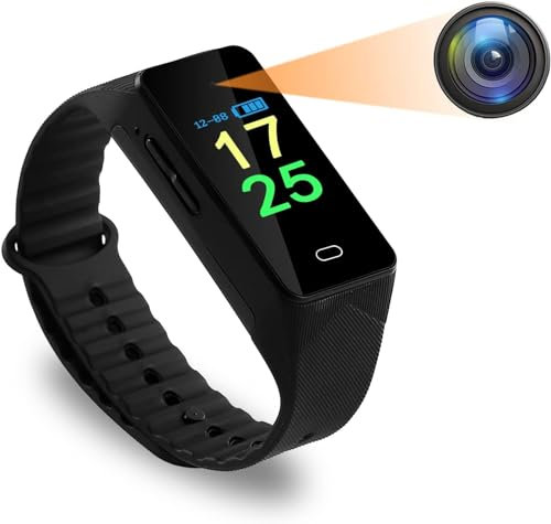 Diprevo Mini Camara Espía de Vigilancia, 1080P Cámara Oculta Espía Pantalla FullView Grabadora de Video con Spy Camara de Seguridad Exterior Deportes Pulsera