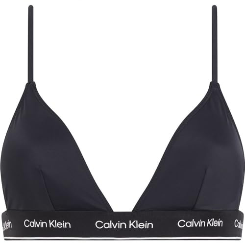 Calvin Klein Damen Bikini Oberteil Triangel Triangle-Rp Logobund, Schwarz (Pvh Black), 3XL