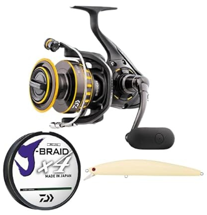 Daiwa BG4000 Reel with Line and SP Minnow Kit, Black