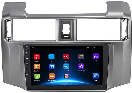 Sistema Multimedia para Automóvil Aprendizaje del Volante Carplay Inalámbrico de 9 Pulgadas Navegación GPS Conexión WiFi Estéreo para Automóvil para 4runner 2010 a 2015