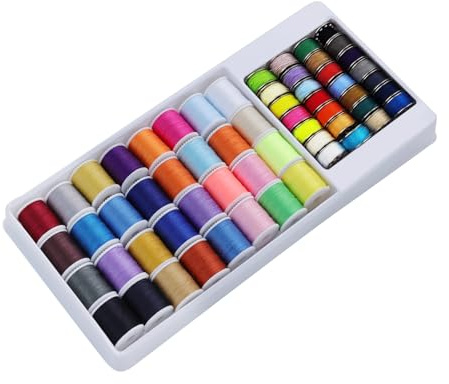 Sewing Thread Set, 60 Colours Threads for Sewing Machine, DIY Polyester Thread Assortment Sewing with Bobbins, Universal Hand Sewing