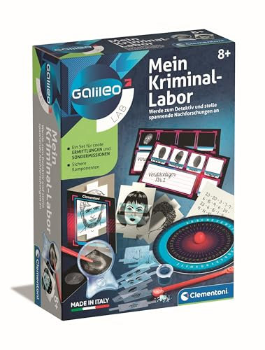 Galileo Lab Mein Kriminal-Labor - Detektiv-Set für Kinder ab 8 Jahren - Ausrüstung für Junge Detektive, Ermittler & Agenten - 59321 von Clementoni