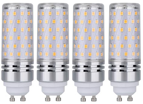 yongjia Bombilla led GU10 tubo tipo T 10W 1100 lúmenes no regulable (4Pcs) (Color : 4000K)