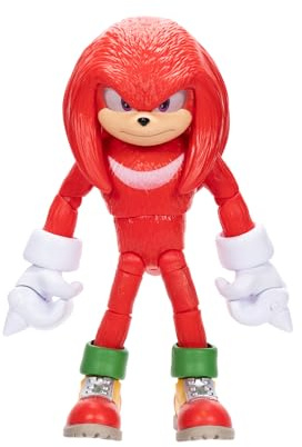 Sonic 3 Movie - Action Figure di Knuckles 13 cm - Personaggio Articolato con 22 Punti di articolazione - Ispirato al Film di Sonic 3 - Perfetto per Collezionisti e Appassionati