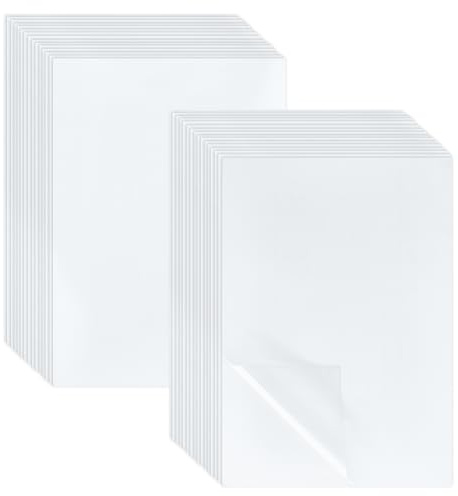 BENECREAT 100 Sheets A5 PET Laminating Sheets, Self-Adhesive Matte Cold Laminating Film, 214x148mm Waterproof Laminate Sticker for Photo Painting Poster Cards