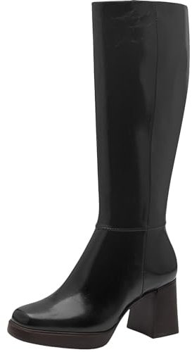Tamaris Damen Langschaft-Stiefel Vegan; BLACK, EU 39