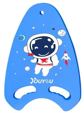Schwimmbrett für Kinder, Schwimmerbrett, Trainingsbrett für Schwimmen, Kickboard, Training, mit Griffen, Cartoon-Motiv, Schwimmer, Kickboard, für Jungen und Mädchen (Astronaut)