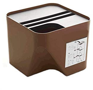 QTANZIQI Can Trash Can Stackable Plastic Trash Can Household Classification Storage Box Kitchen Trash Can Trash Cans (Color : Bruin, Size : 12L)