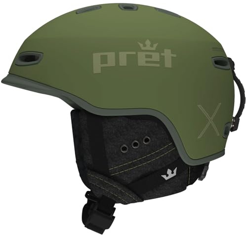 PRET Cynic X2 Ski & Snowboard Helmet | MIPS Protection | Ultra-Lightweight ACT Construction | Green | Medium