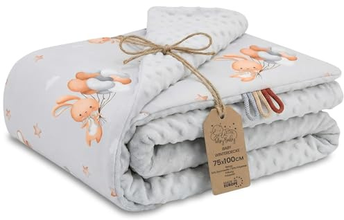Babytäcke Mysig babyfilt Vinterfilt med plyschtyg 75x100 cm - Barnfilt Barnvagnsfilt Babyfiltar Barnvagnstäcke och Startpaket för nyfödda och barn Bomull, Polyester