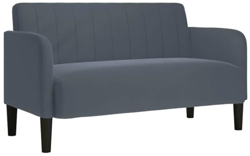 VidaXL Divano Divanetto Grigio Scuro 109 cm in Velluto, Divano a 2 Posti, Divano Imbottito