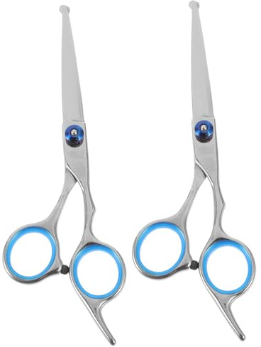 WRITWAA 2pièces Ciseaux De Coiffure Pour Animaux De Compagnie Antirouille Poignée Ergonomique Outil De Modelage De Poils Animaux