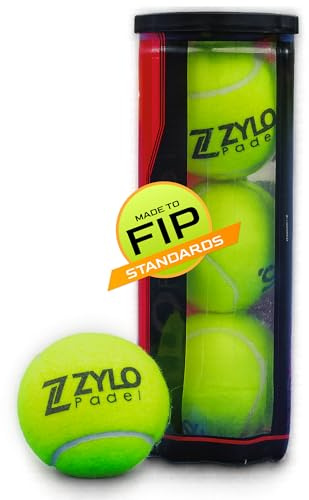 Zylo Advanced Padel Balls - 3x Premium High-Performance Padel Balls for Competitive & Recreational Play, Durable & Consistent Bounce, Ideal for Indoor/Outdoor Courts (x1 Tube)