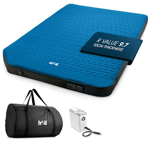 Trail Self Inflating Campervan Mattress with Integrated Rechargeable Pump