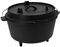FireRocket Dutch Oven 9 qt 8,5 L | Premium Gusseisen Schmortopf mit Füßen | Robuster Gusstopf Feuertopf für Outdoor Camping | Gasgrill Feuerfest
