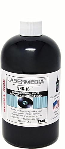 Lasermedia Vinyl Record Cleaning Solution Fluid Professional Residue Free Formulation 16 Oz Refill for VNC-8 Spray Bottle Made in USA