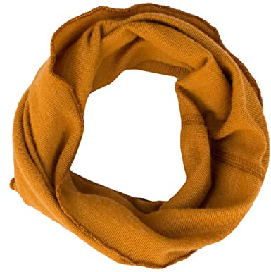 Lilano, Bufanda de lana merino para niños, 70% lana (kbT), 30% seda, 210 gr/m², amarillo curry, S