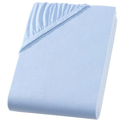 Visaggio Classic Spannbettlaken 100% Baumwolle Jersey Spannbetttuch Bettlaken Betttuch Farben Größen wählbar 90x200 cm - 100x200 cm